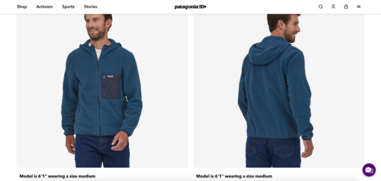patagonia product page details 