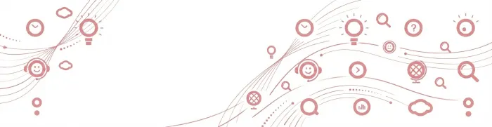 Abstract pattern with digital communication icons on white background.