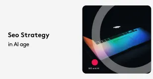 Colorful laptop screen representing SEO strategy in the AI age