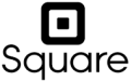 Square logo in black and white