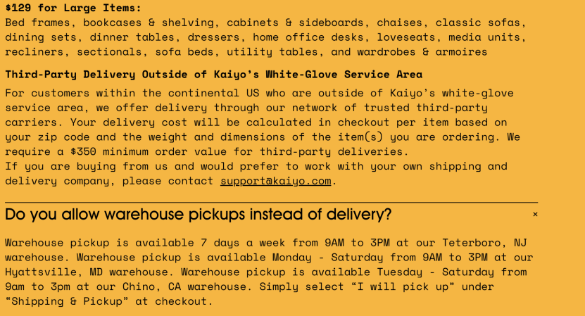 Image. Local delivery