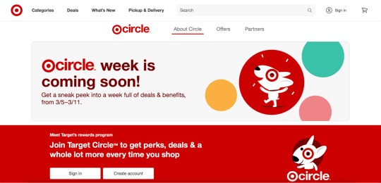 Target screenshot to illustrate outreach and loyalty programs in ecommerce 