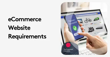 Person completing payment on ecommerce website with smartphone and laptop.