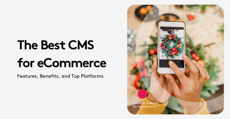 A person taking a photo of a holiday wreath on a smartphone for eCommerce content.