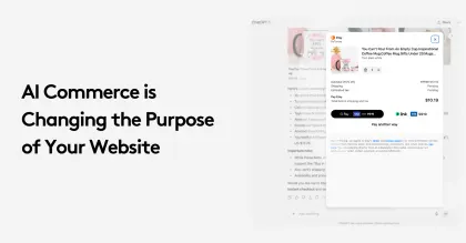 AI commerce is changing the purpose of your website with online purchase example.