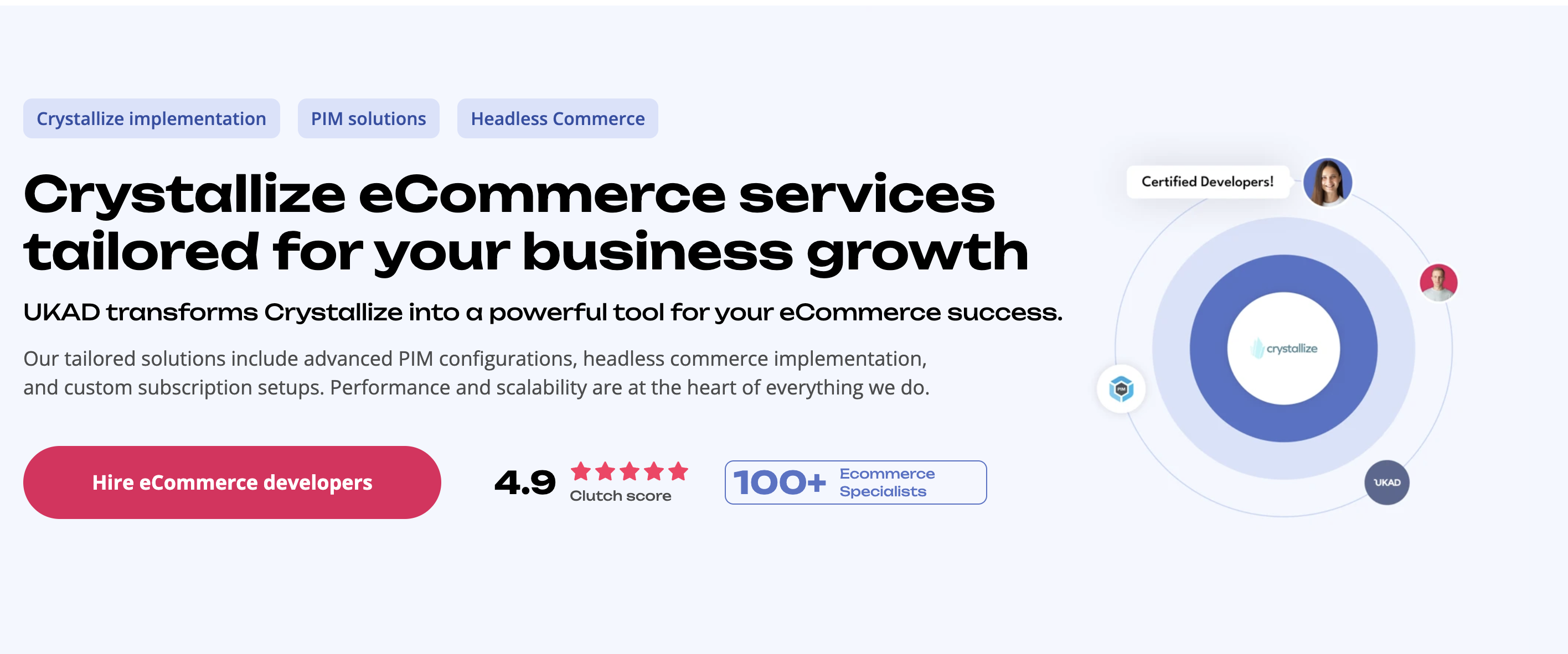 Crystallize eCommerce services by UKAD for business growth with tailored PIM and headless commerce solutions.