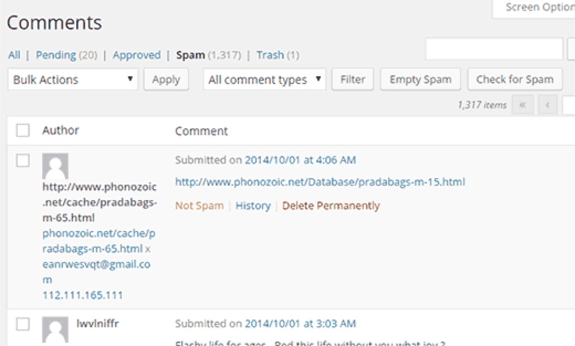 WordPress as an enterprise CMS: Wordpress is bombarded with spam comments