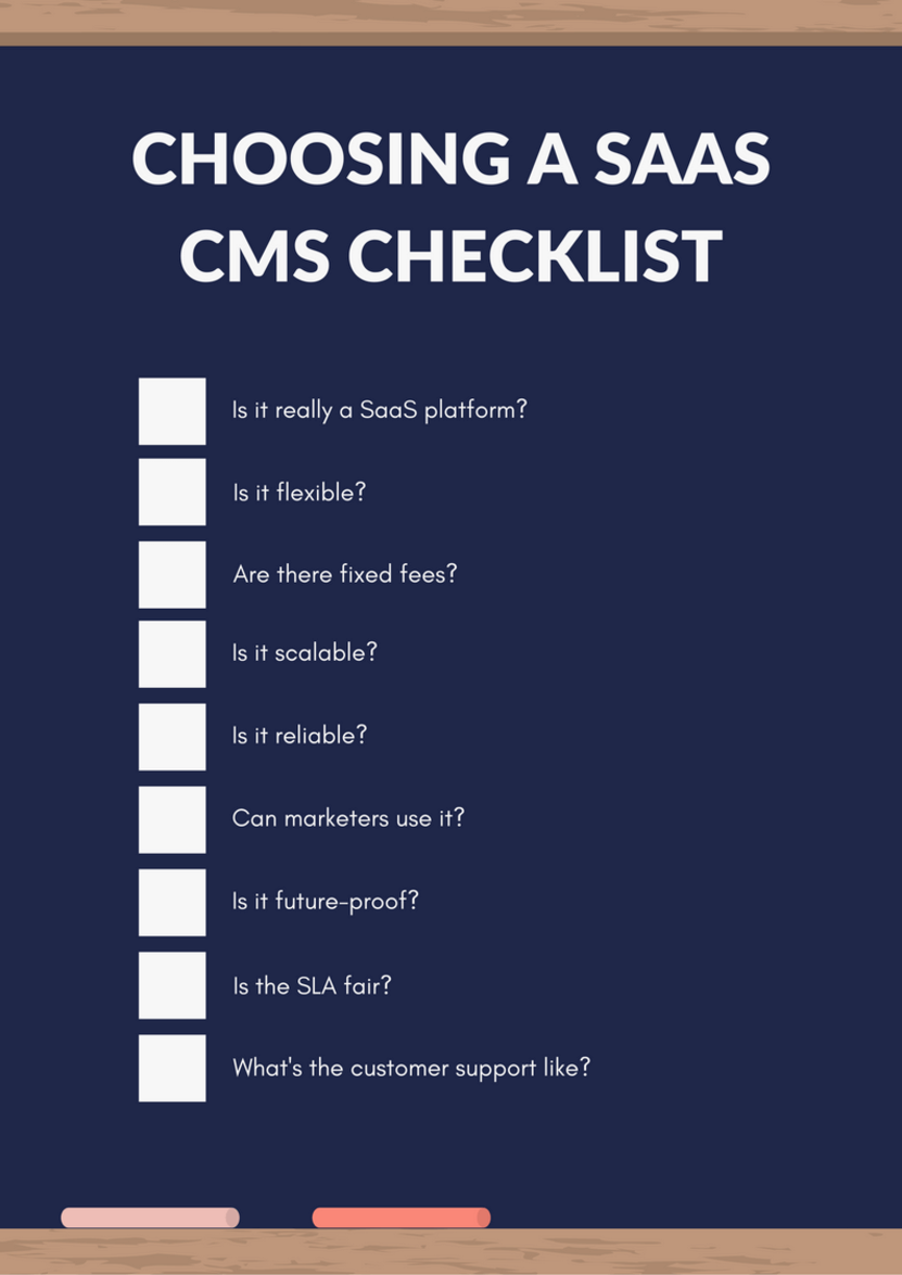 Choosing a SaaS CMS checklist