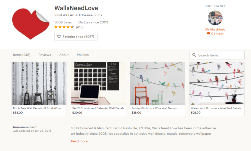 How to compete with Amazon: Walls Need Love works with a few niche marketplaces