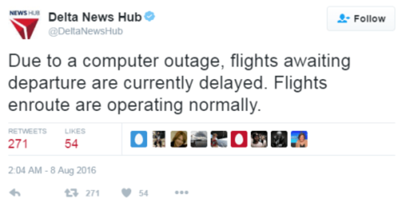 Building a resilient business: Delta network outage