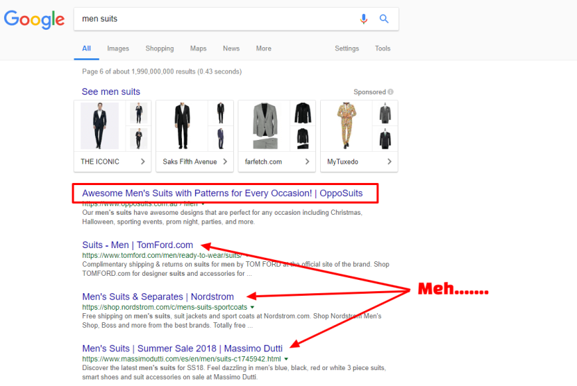 eCommerce growth hack #2: Solution or benefit-focused SEO title
