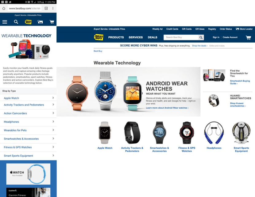 Omnichannel ecommerce marketing: Mobile-first design best buy