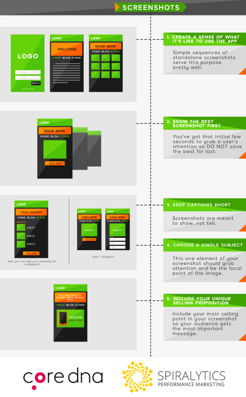 Screenshoots  - visual content