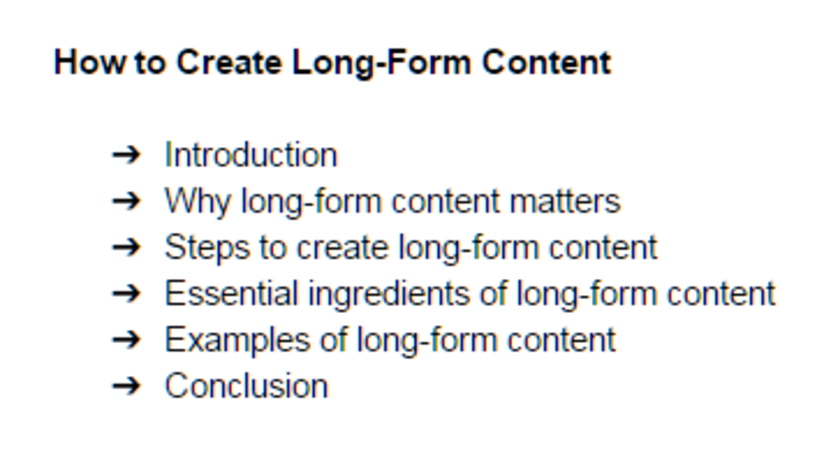 How to create long form content 1