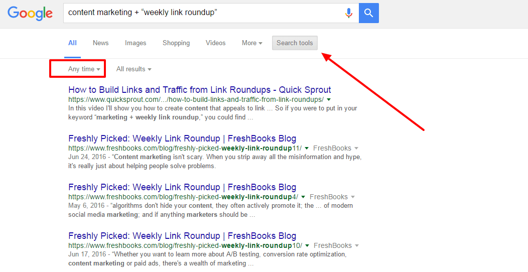 Round up link building