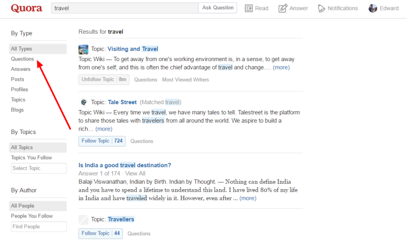Finding blog content marketing ideas 8 - Quora