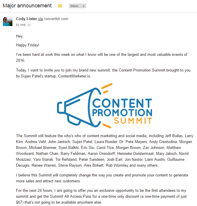 Content promotion summit influencer marketing tactic