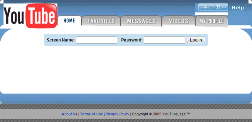 Youtube circa 2005