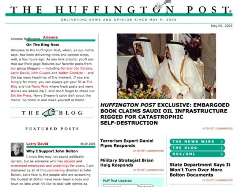 The Huffington Post circa 2005