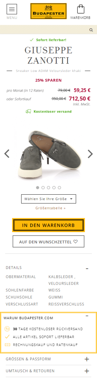 case study of e commerce Budapester USP
