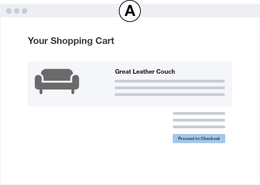 Ecommerce case study: A furniture store cart | Before