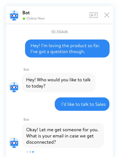 Drift's conversational chatbot
