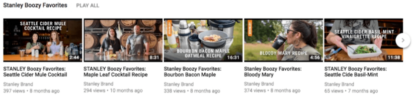 eCommerce marketing case study: Stanley's YouTube series