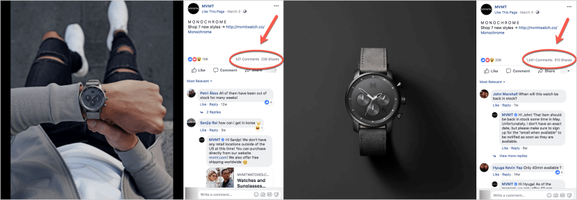 Facebook ads for eCommerce: Split text one element at a time