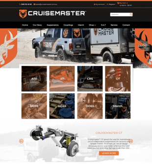 eCommerce homepage mistake: Cruisemaster homepage as a good example