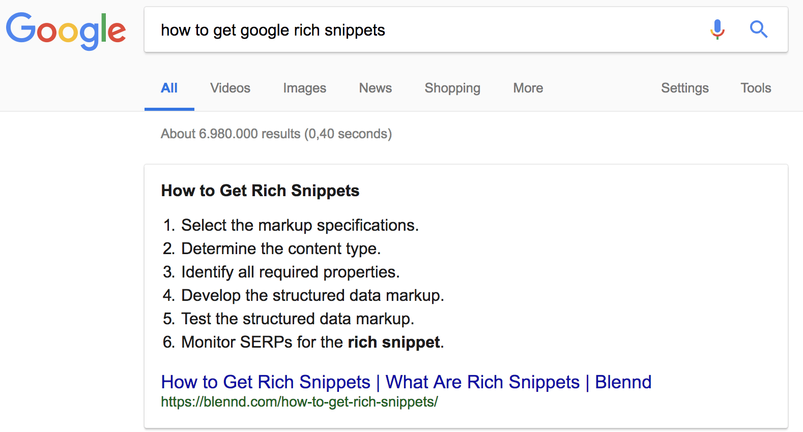 Rich snippets