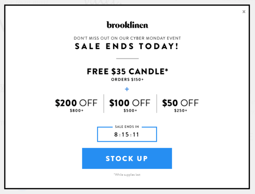 Black Friday Idea: Brooklinen BFM discounts