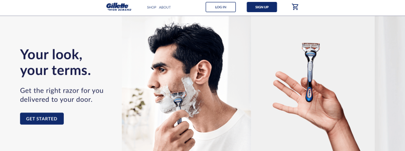 Gillette direct to consumers website