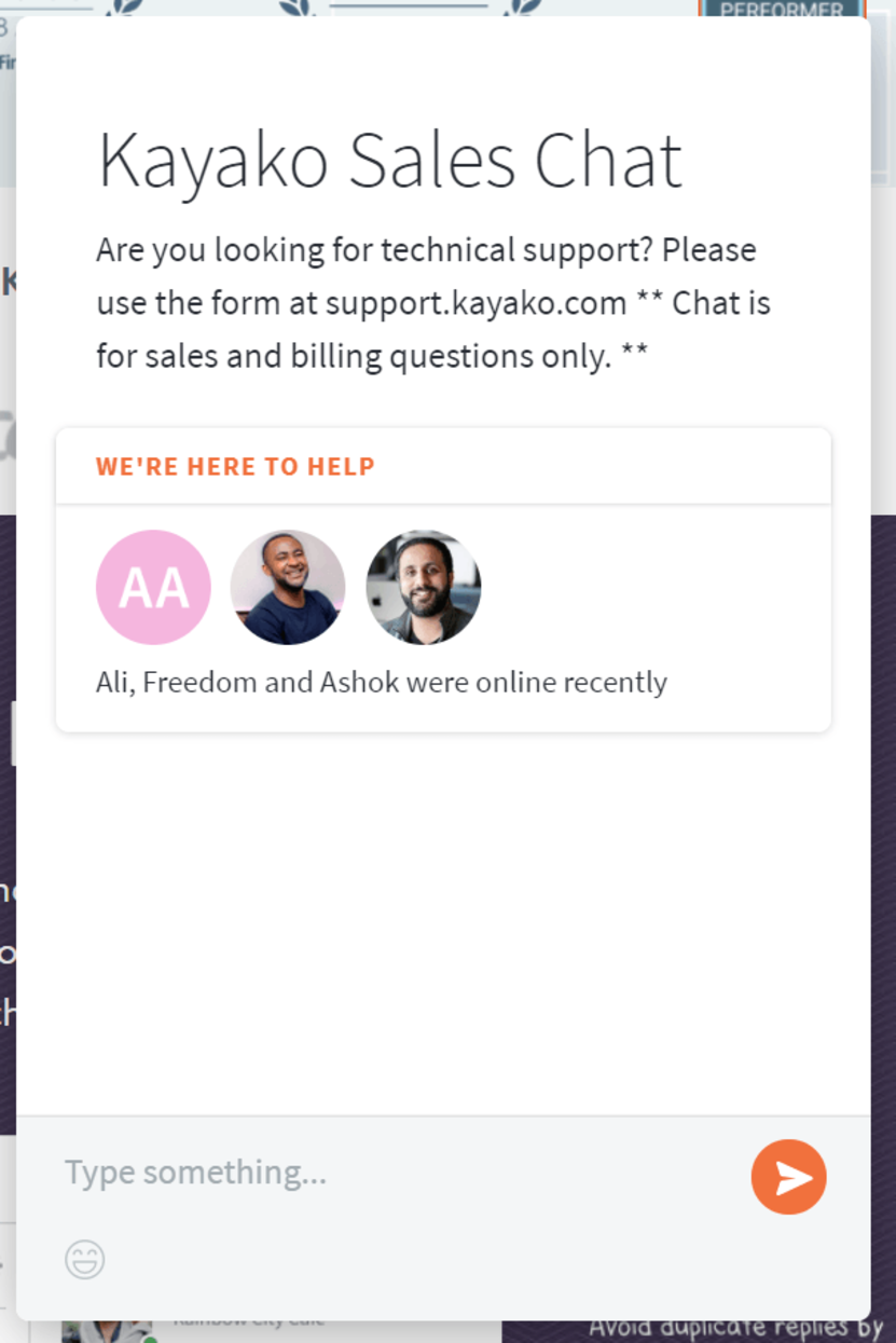 eCommerce live chat: Kayako provides a great live chat experience