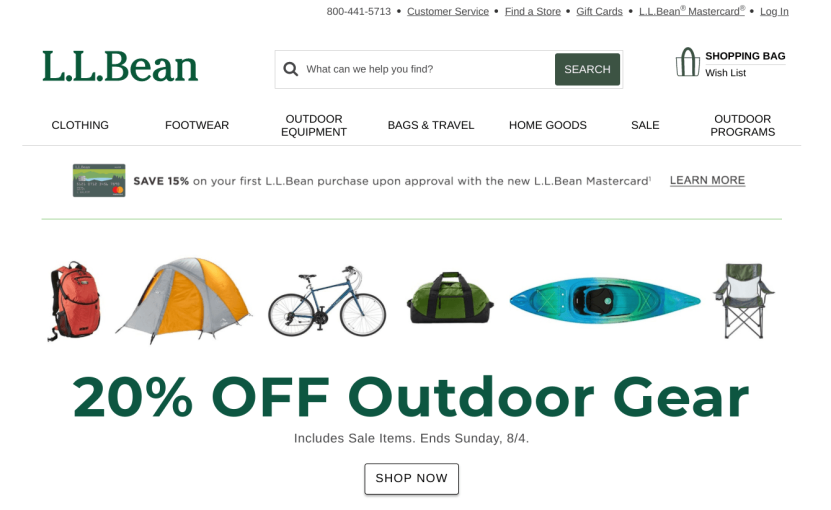 eCommerce coupons and discounts examples: General climate discount