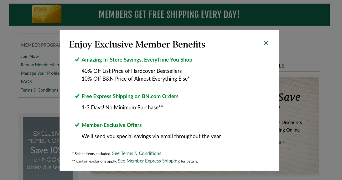 Barnes & Noble customer loyalty program