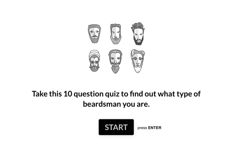 How to use quiz in eCommerce: Beardbrand