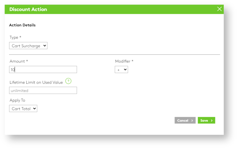 New feature: Surcharge