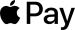 Apple Pay logo in black and white.