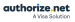 Authorize.Net logo with the tagline 'A Visa Solution'
