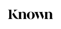 Black serif text logo displaying the word 'Known'