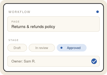 Owners and approvals